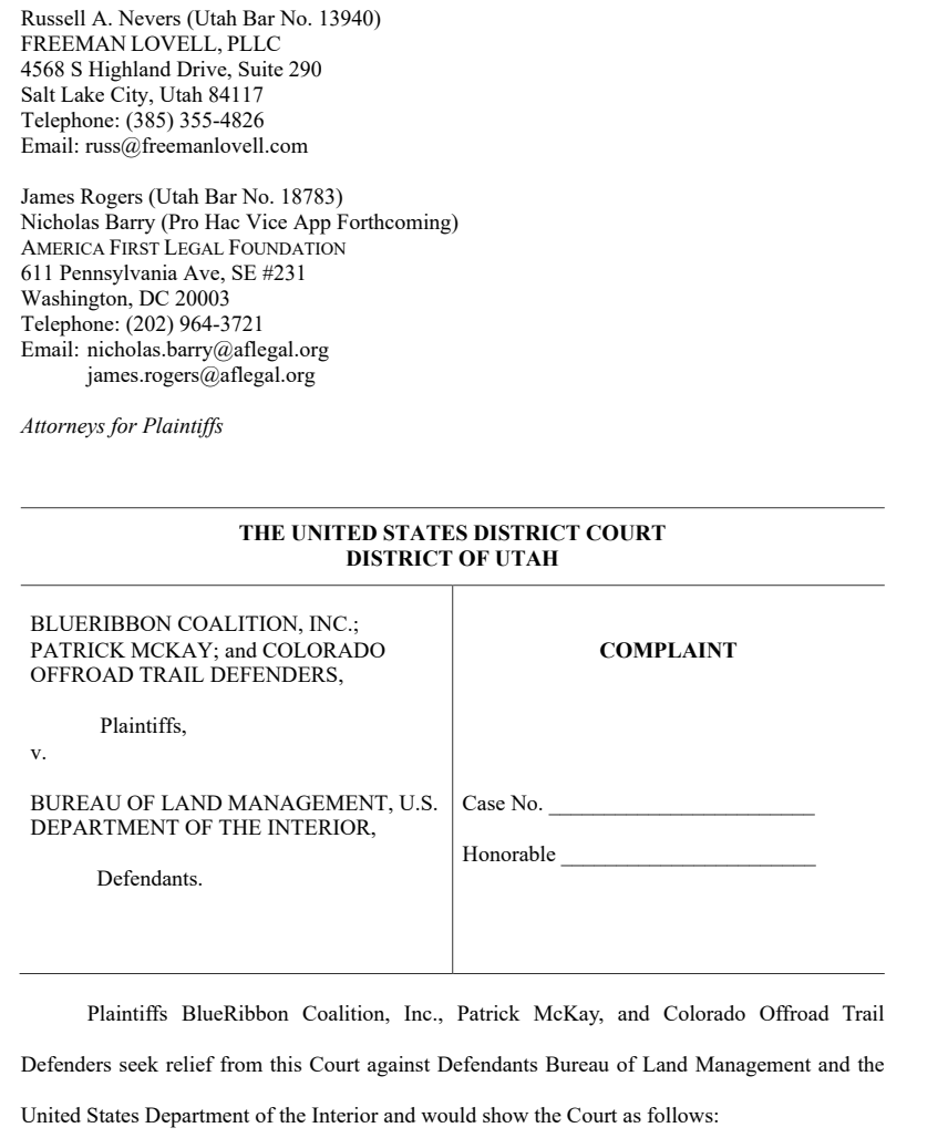 Federal Lawsuit And Injunctive Release Complaint Filed Today Utah   Image Of Federal Complaint 